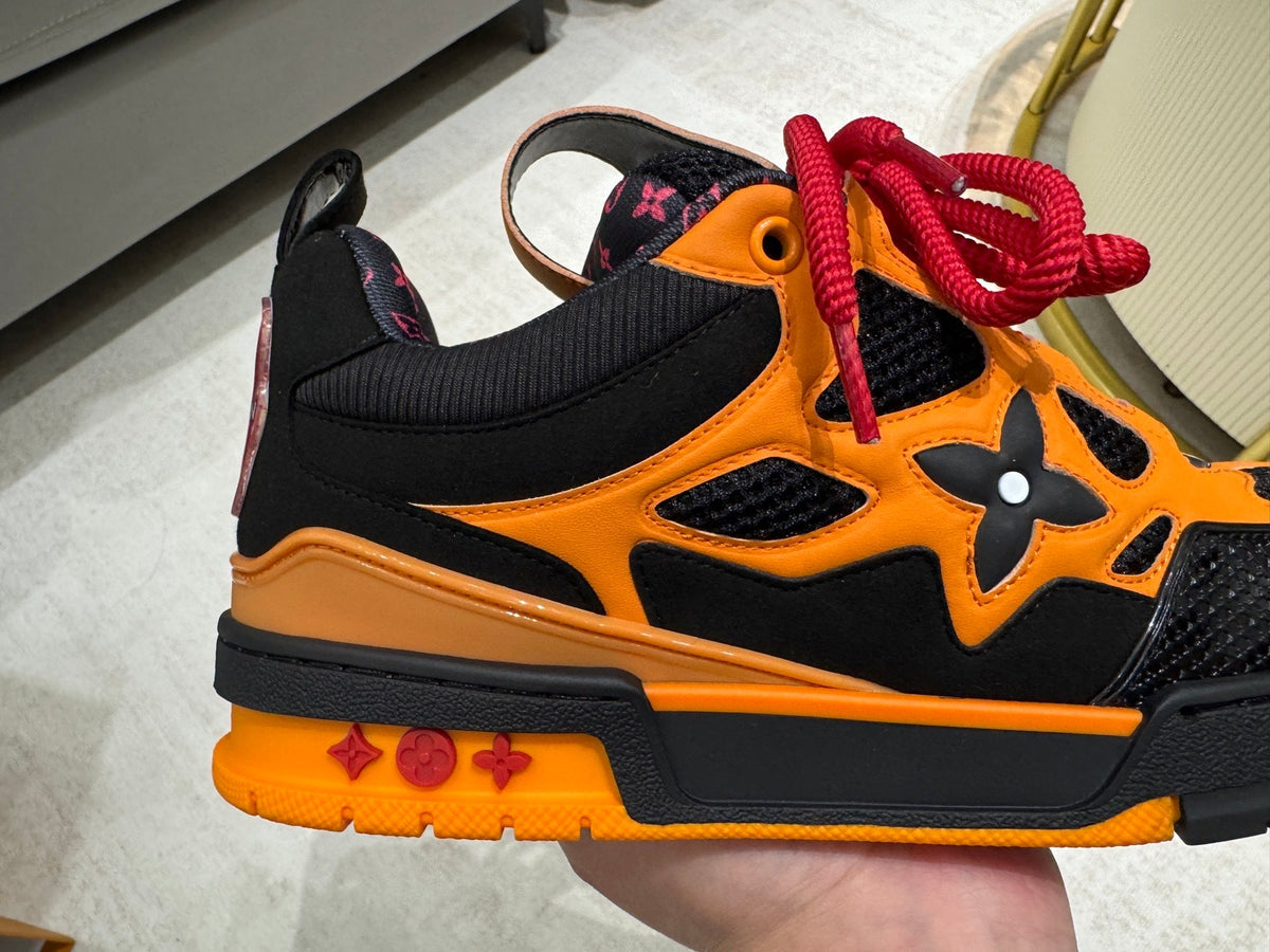Louis Vuitton Skate Sneaker Negro Naranja