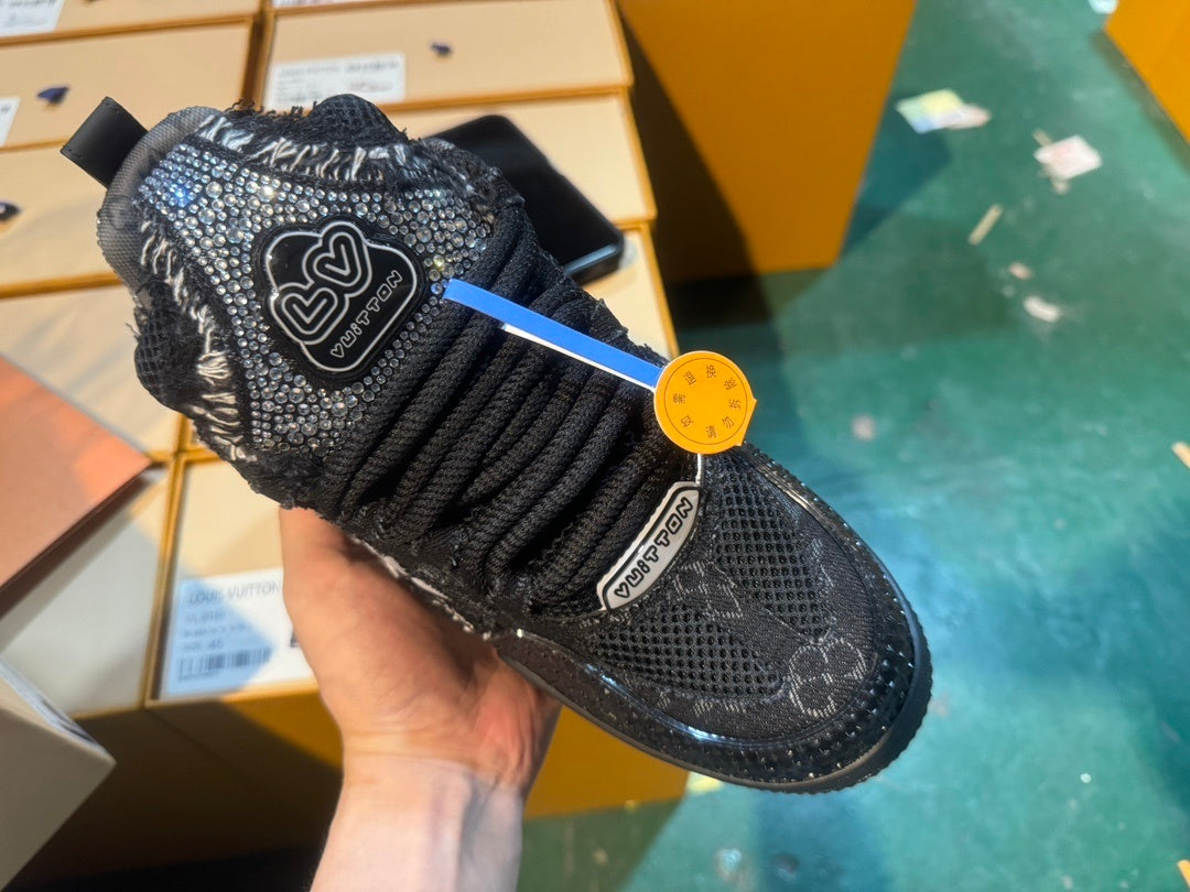 Louis Vuitton Skate Sneaker Swarovski Monogram Negro