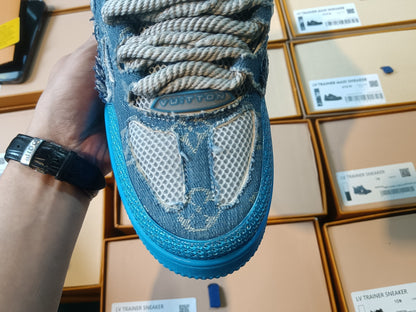 Louis Vuitton Skate Sneaker Swarovski Monogram Azul