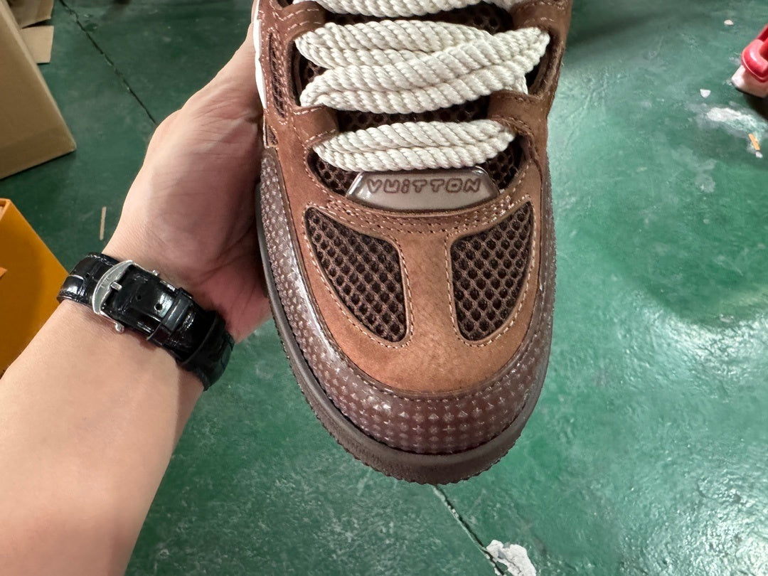 Louis Vuitton Skate Sneaker Snakeskin Marrón
