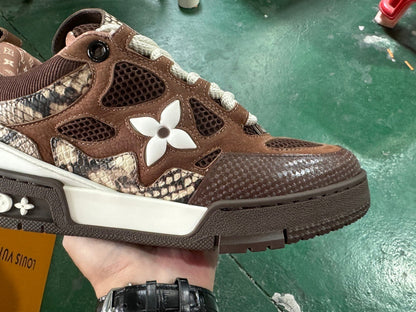 Louis Vuitton Skate Sneaker Snakeskin Marrón