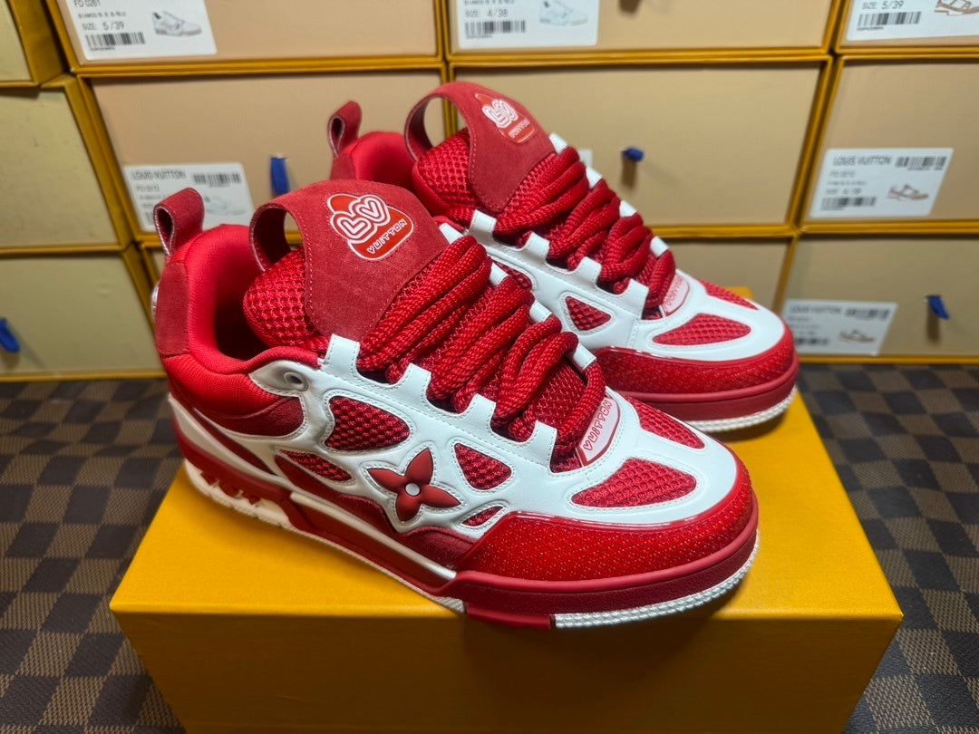 Louis Vuitton Skate Sneaker Rojo Blanco