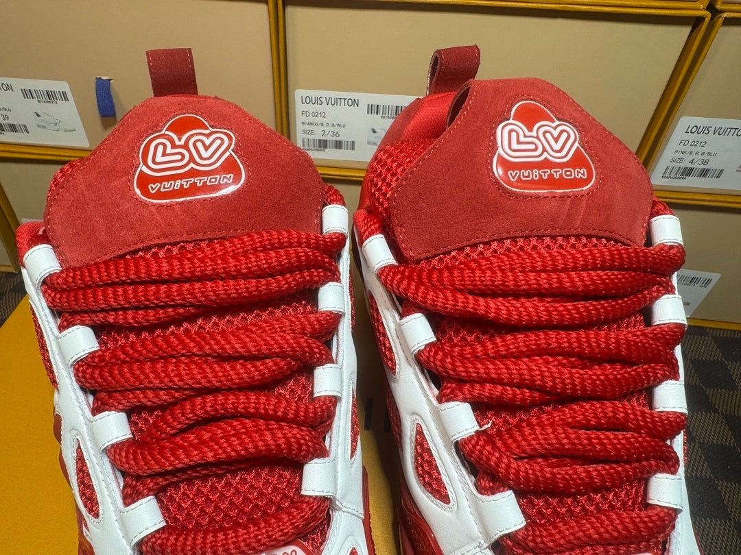Louis Vuitton Skate Sneaker Rojo Blanco