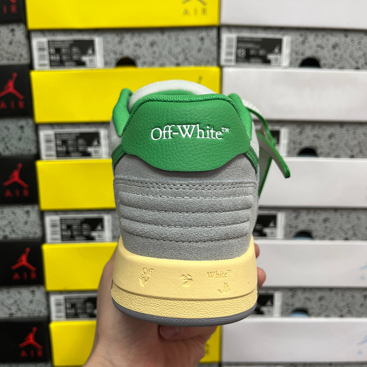 Off White Out Of Office Gris Verde