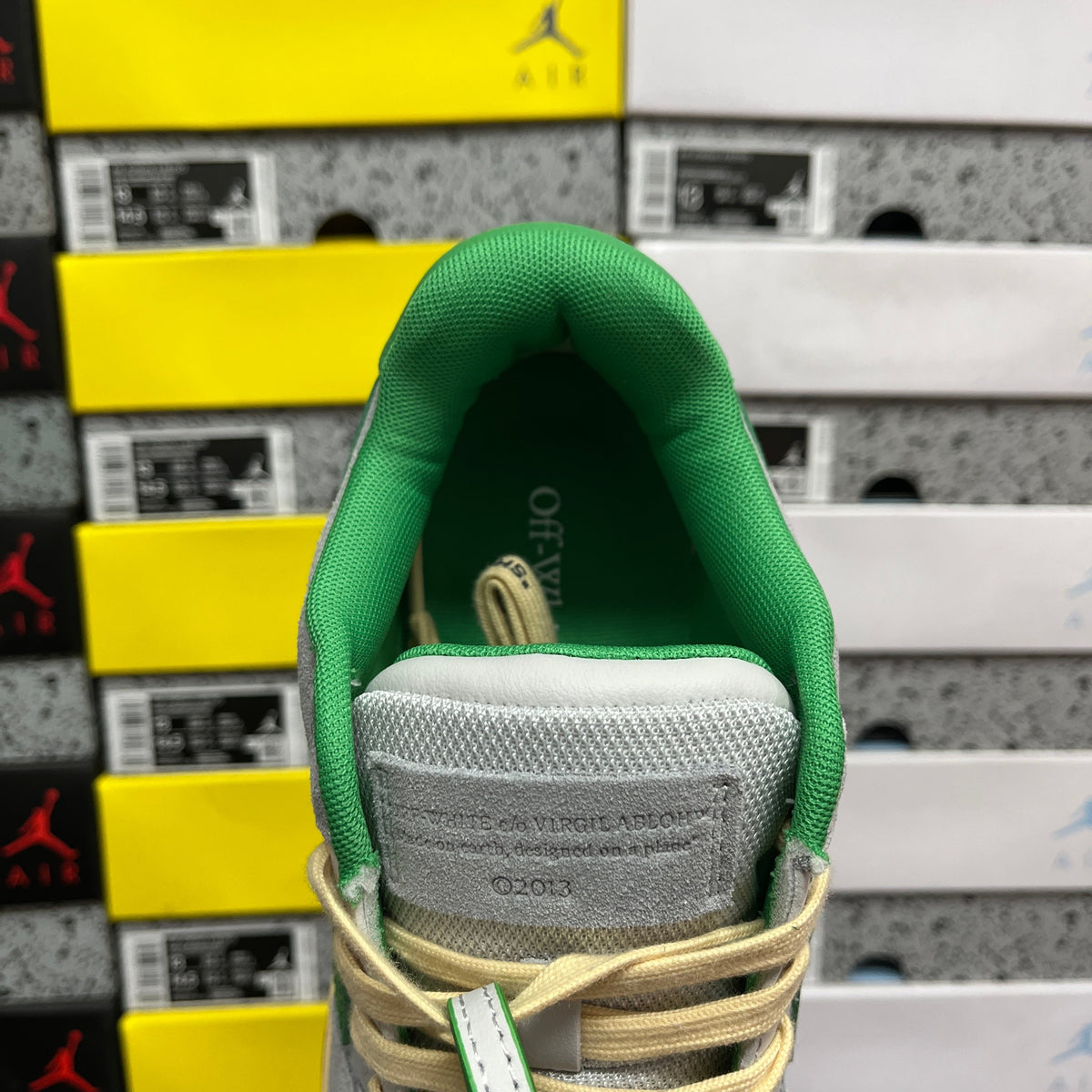 Off White Out Of Office Gris Verde