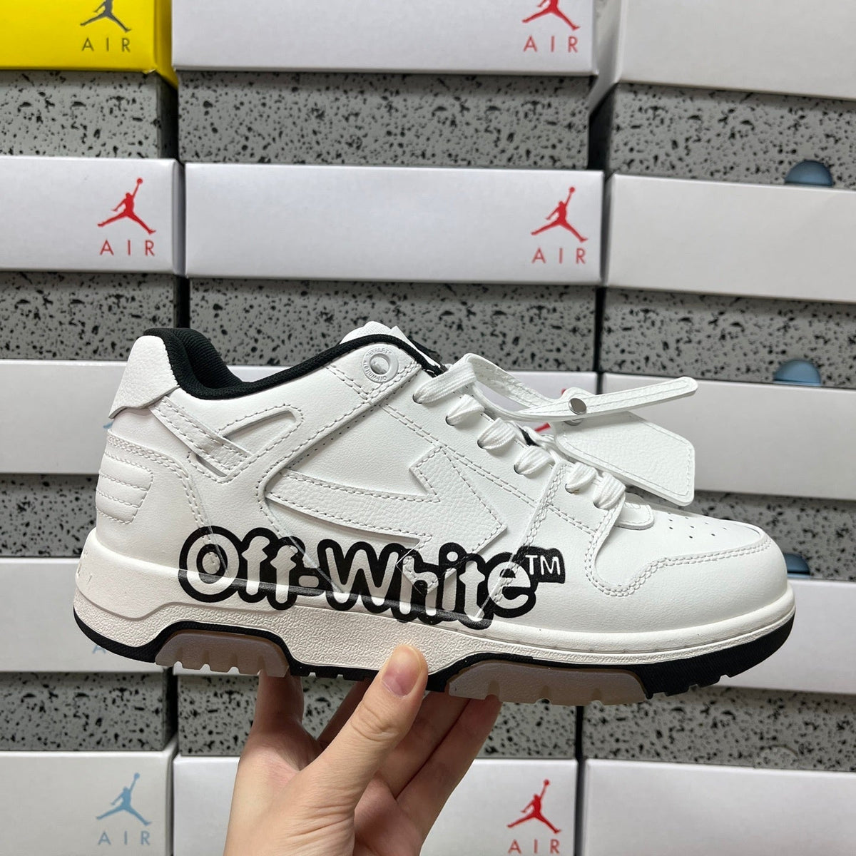 Off White Out Of Office Logo Print Blanco