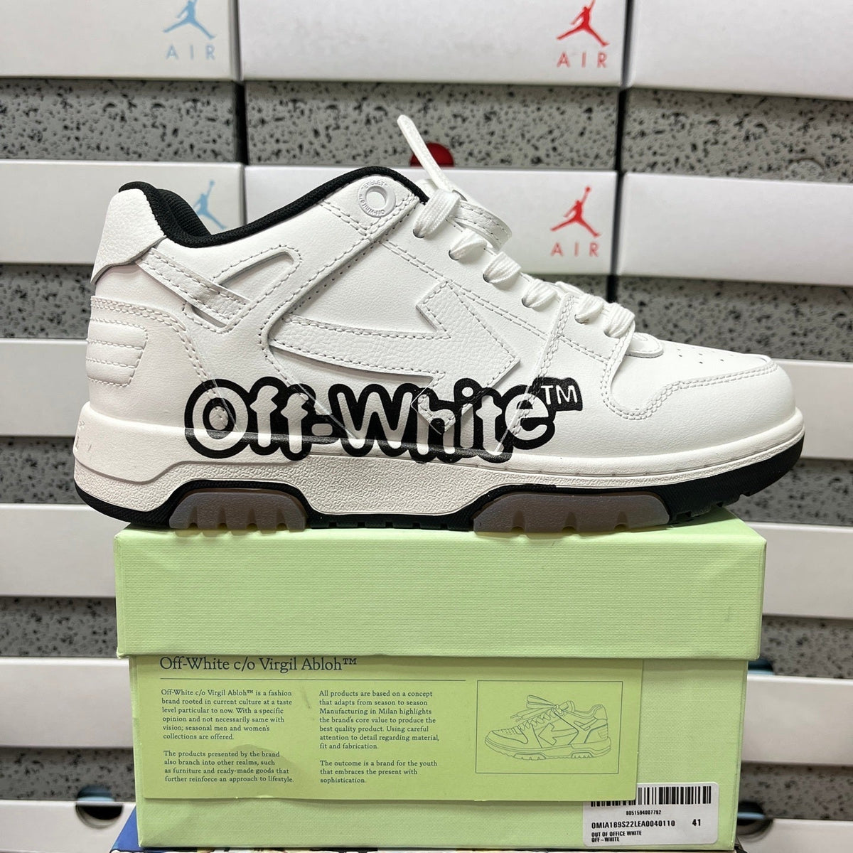 Off White Out Of Office Logo Print Blanco