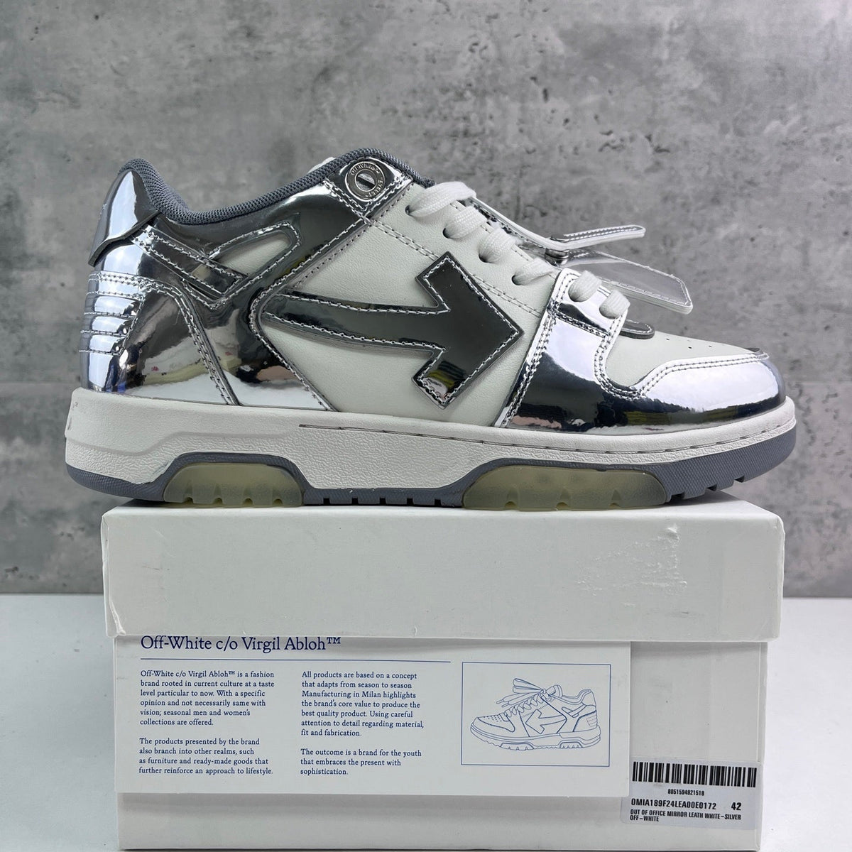 Off White Out Of Office Plateada