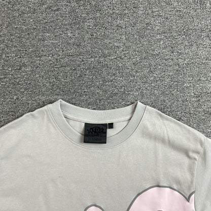 Remera Syna World Syna Logo Gris Rosa