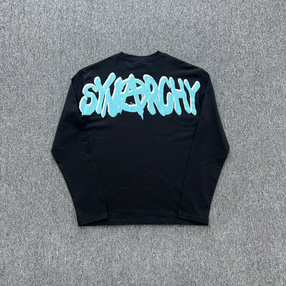 Remera Syna World Synarchy Negra Celeste