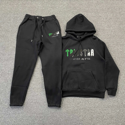 Conjunto Trapstar Chenille Decoded Negro Verde