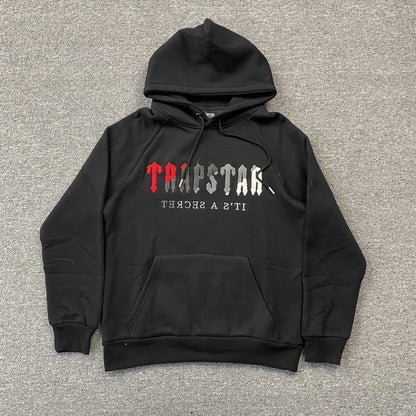 Conjunto Trapstar Chenille Decoded Negro Rojo