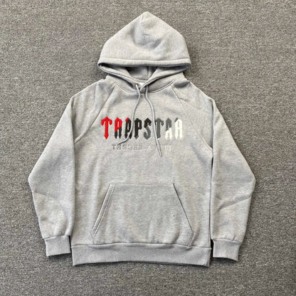 Conjunto Trapstar Chenille Decoded Gris Rojo