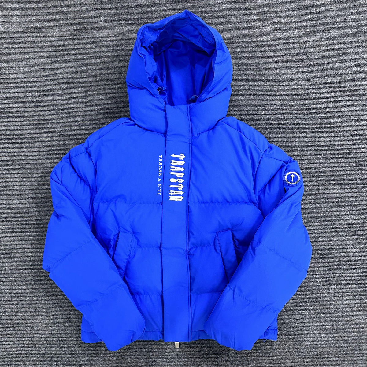 Campera Trapstar Decoded Hooded 2.0 Puffer Azul