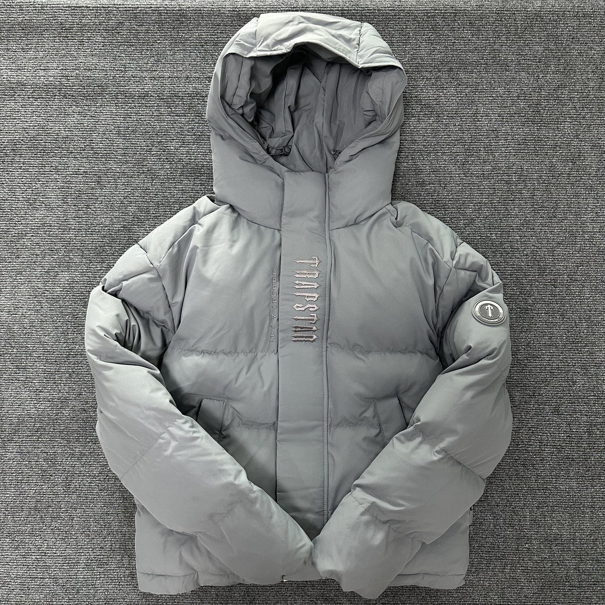 Campera Trapstar Decoded Hooded 2.0 Puffer Gris