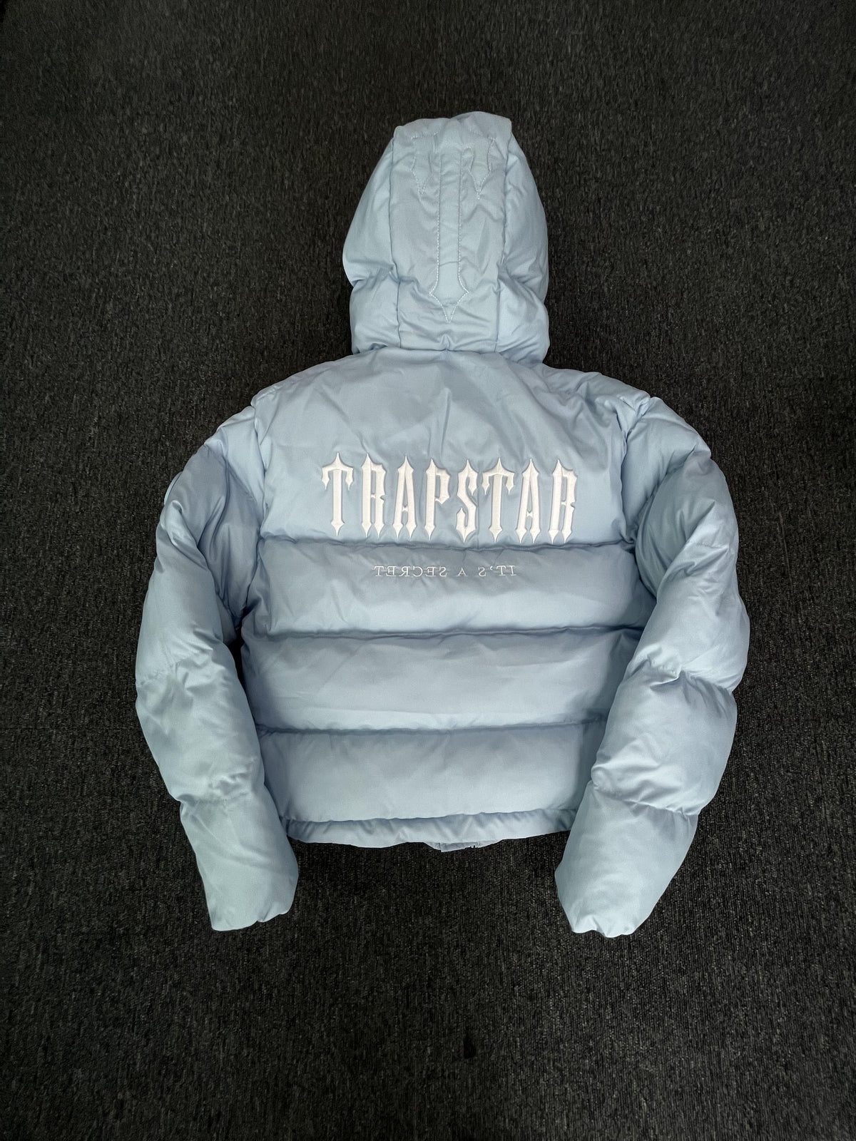 Campera Trapstar Decoded Hooded 2.0 Puffer Celeste