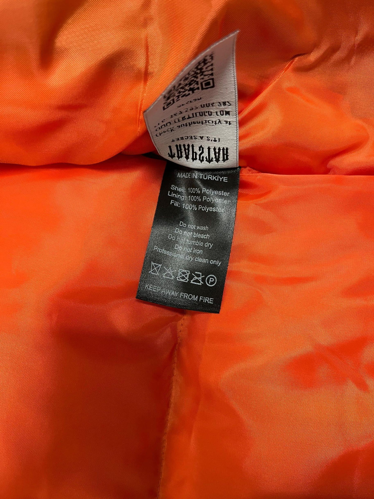 Campera Trapstar Hyperdrive Technical Puffer Naranja