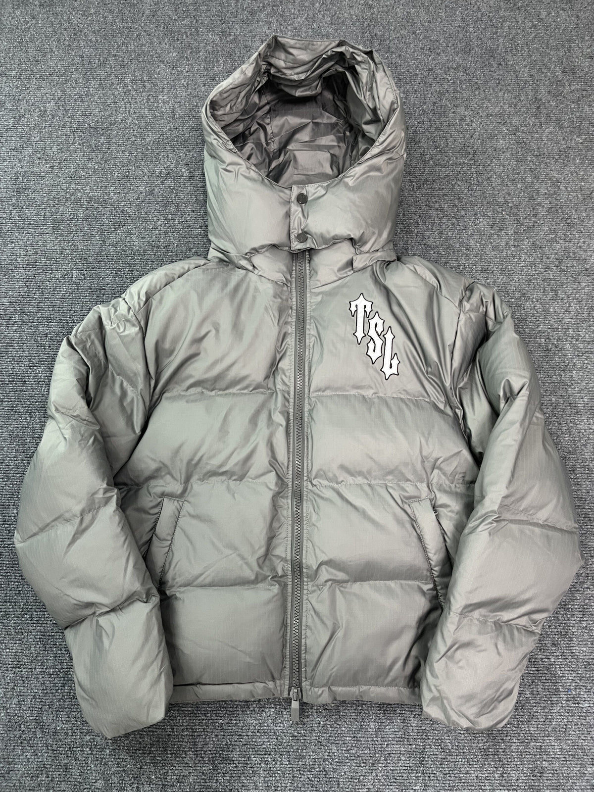 Campera Trapstar Shooters Hooded Puffer Gris