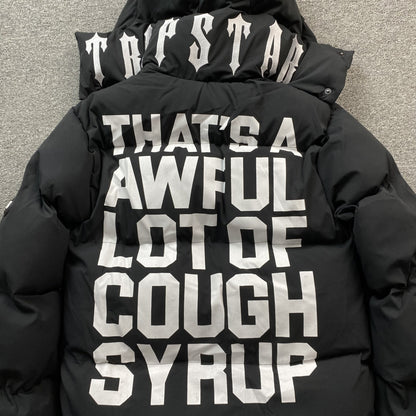 Campera Trapstar X Awful Lot Of Cough Syrup Puffer Negra